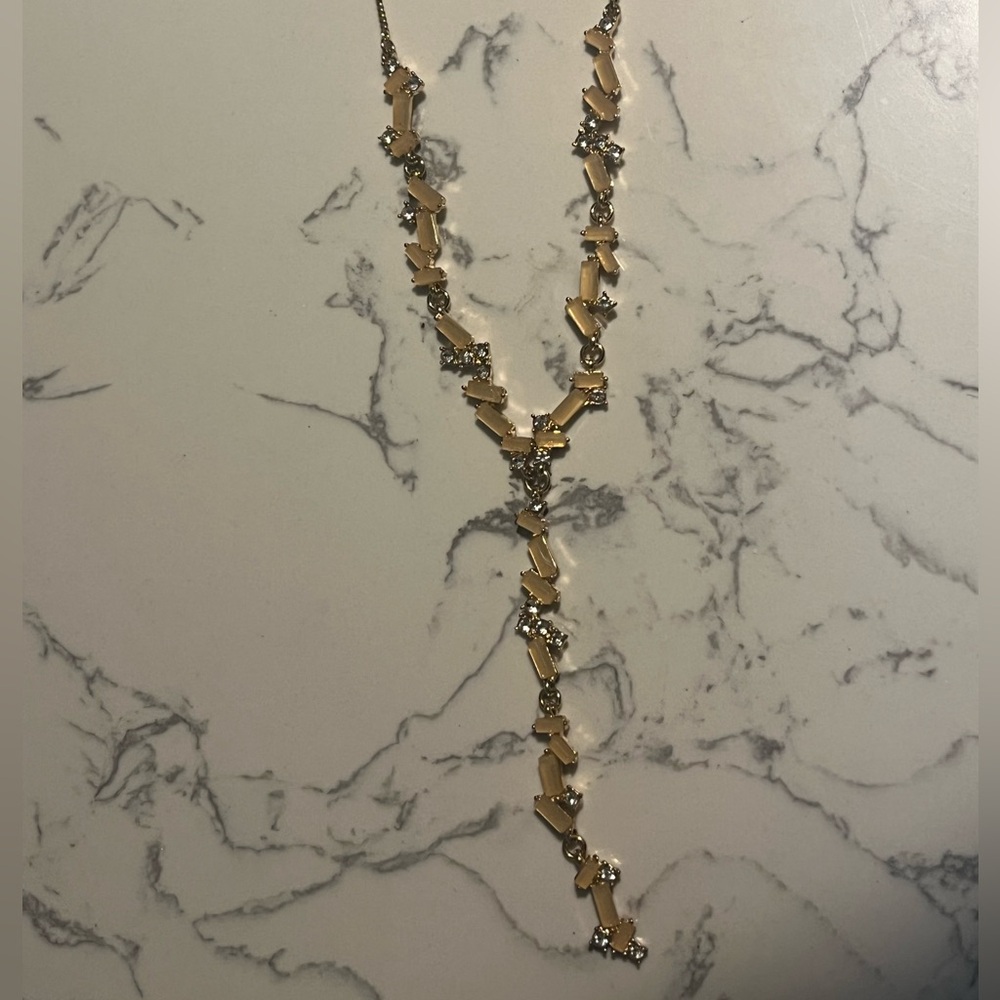 ❤️‍🔥BOGO FREE NWT Banana Republic Long Golden Sparkly Dainty Necklace Rose Gold